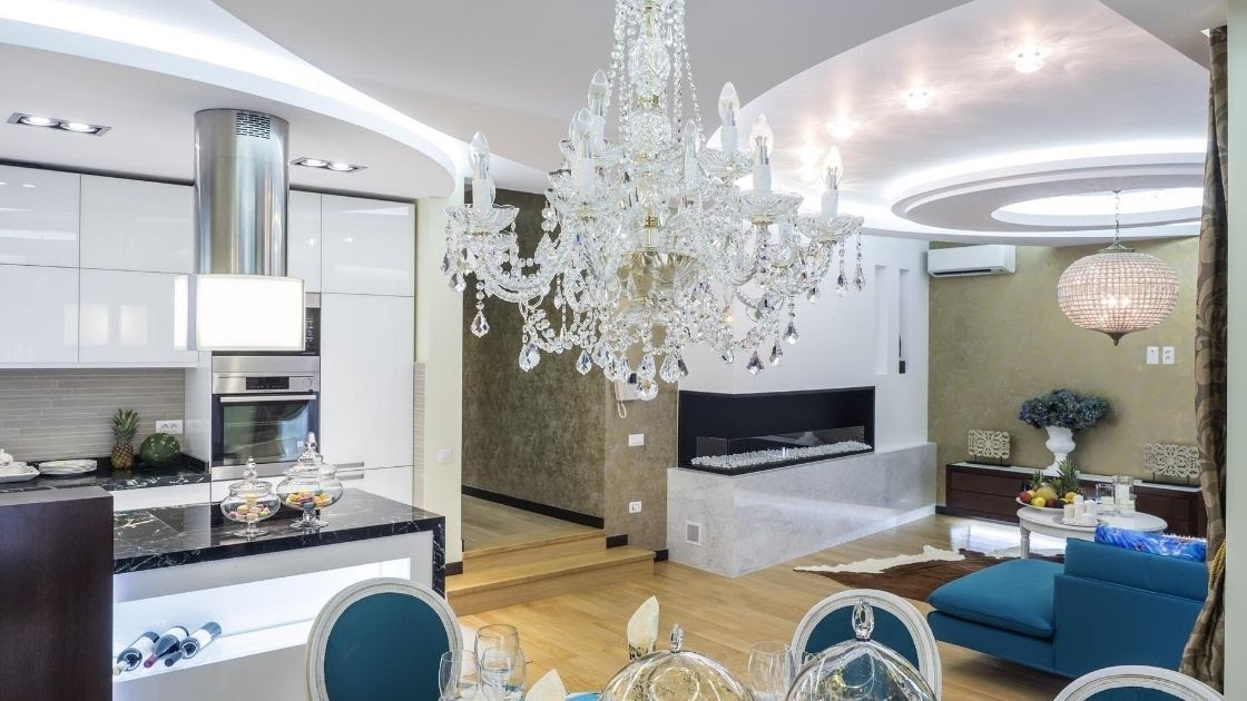 Modern Farmhouse Kitchen Lighting Crystal Chandelier