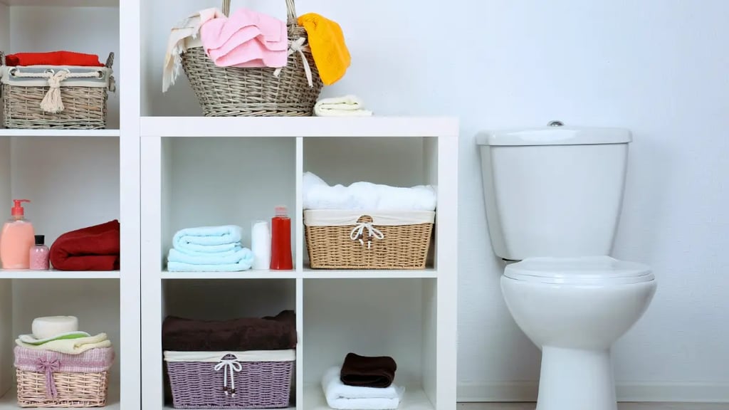 bathroom storage shelves