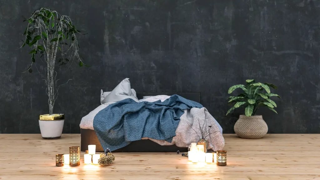 Romantic Bedroom with Candles