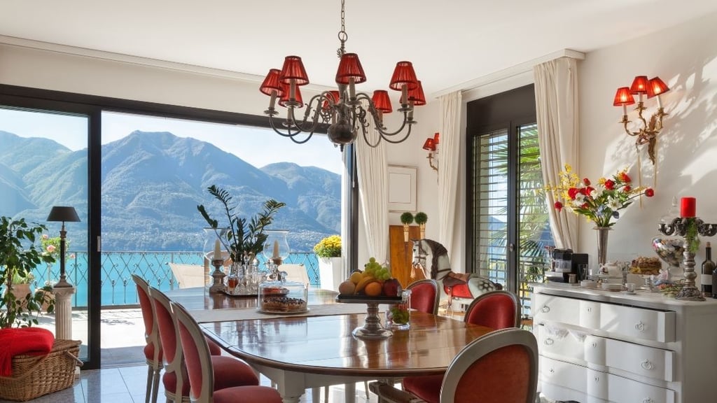 Red Colored Chandelier 