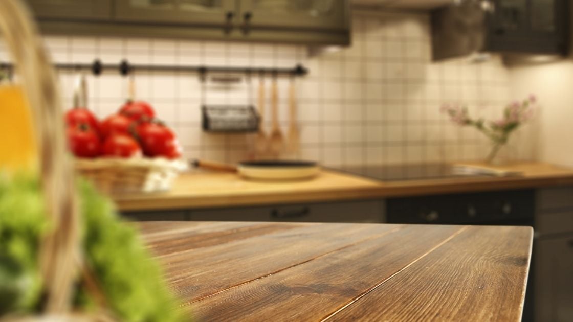 Rustic Wood Kitchen Island