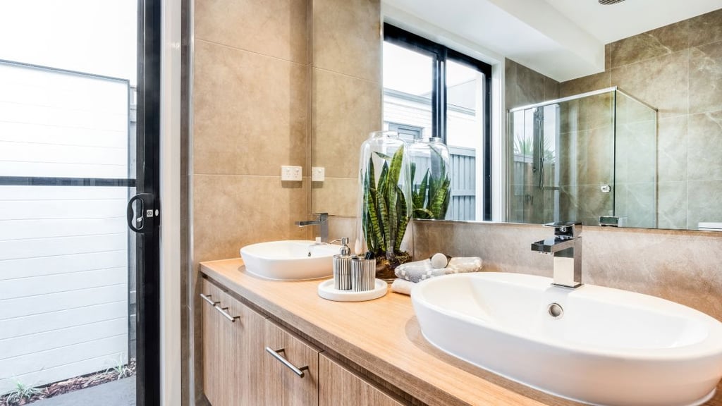 Wooden Double Bathroom Vanity