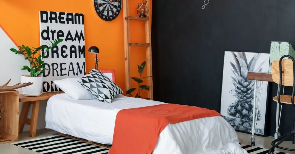 Create a Bold Accent Wall With an Unexpected Color or Pattern