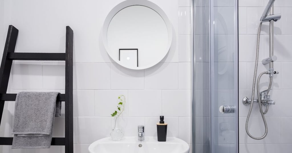 Display pretty towels in a basket or on a ladder