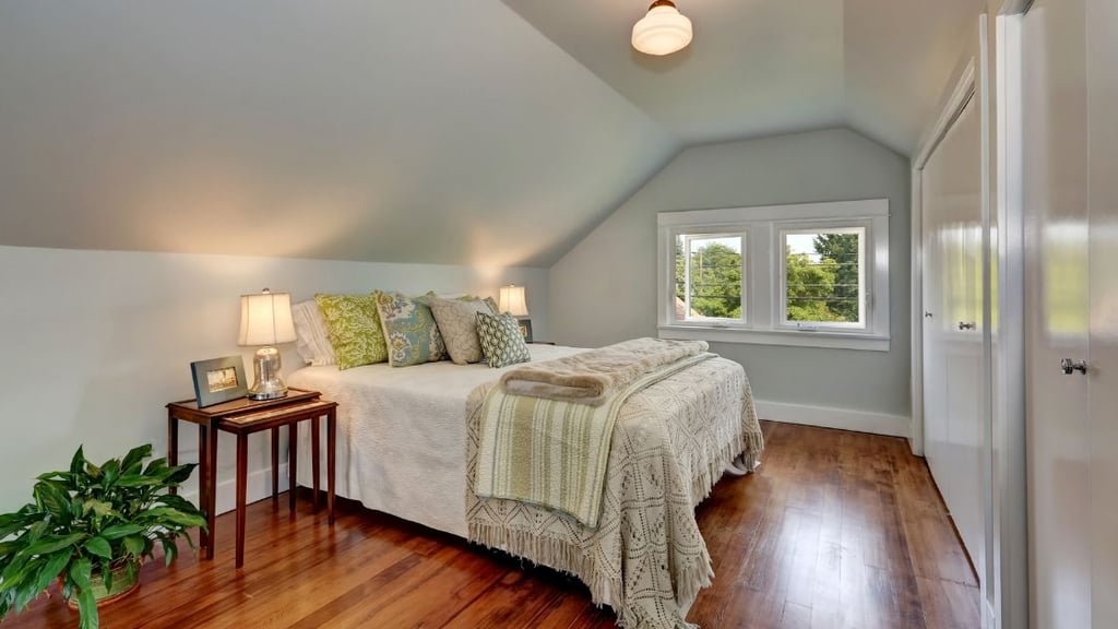 Small Elegant Attic Bedroom