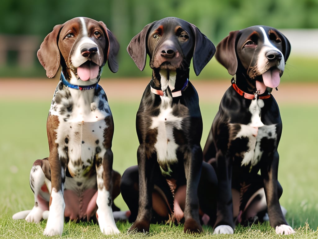 trio of gsp pups