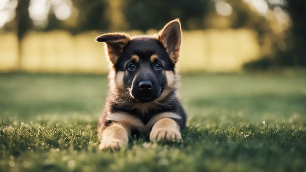 Brush your German Shepherd puppy