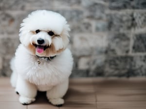 A captivating portrait of a Bichon Frise