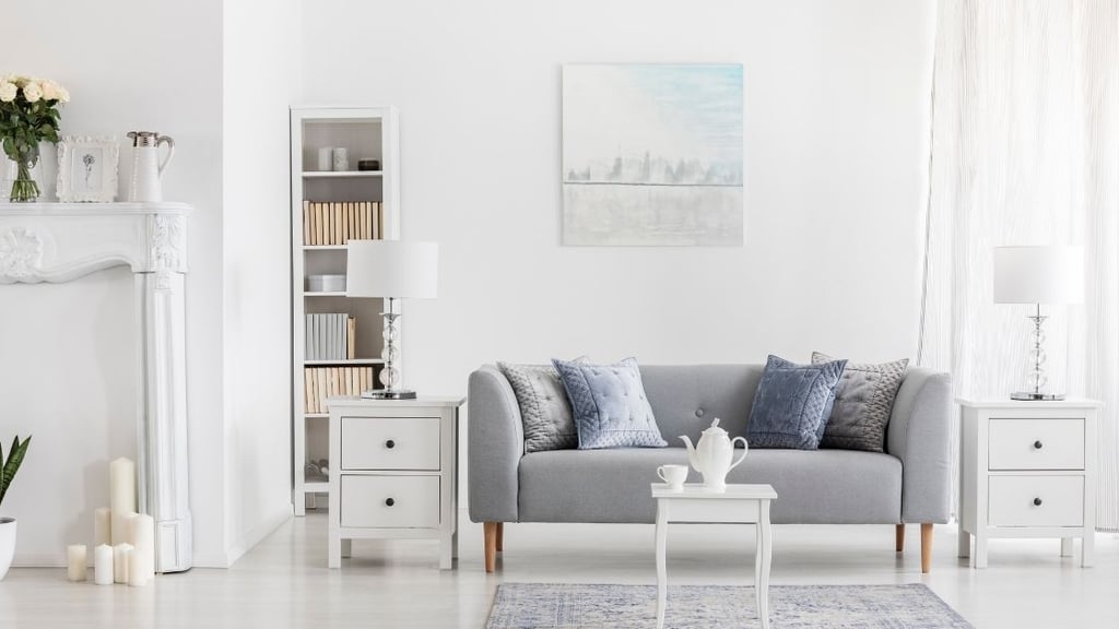 White Glass Table Lamp