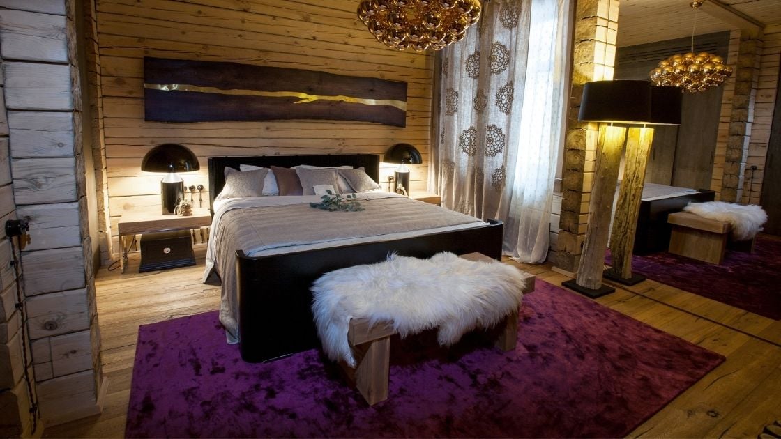 The light fixtures elevate this room.