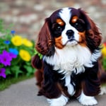 Tricolor King Charles Spaniel Cavalier