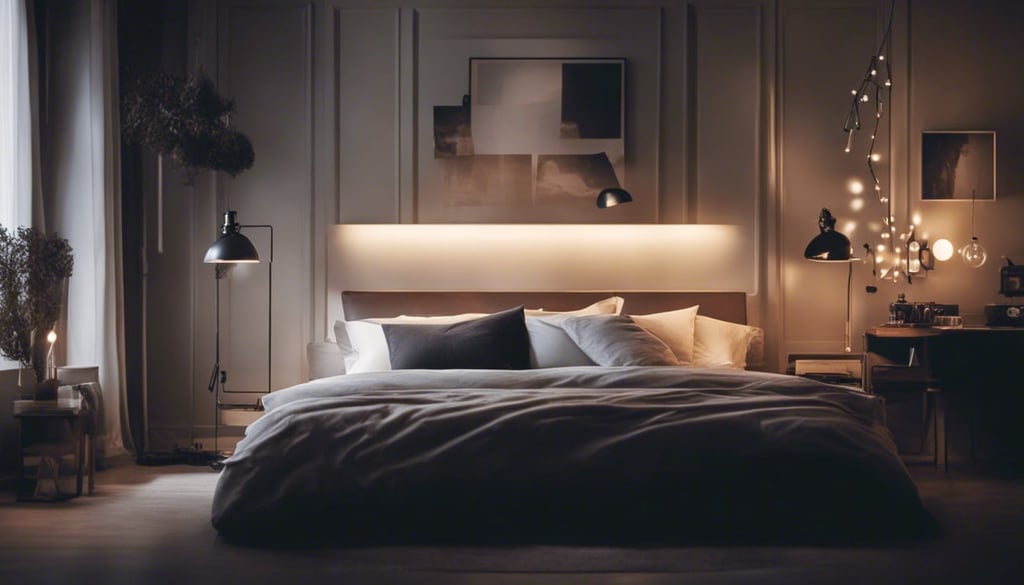 task lighting in mans bedroom