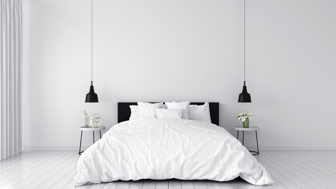 Stark White Bedroom Wall