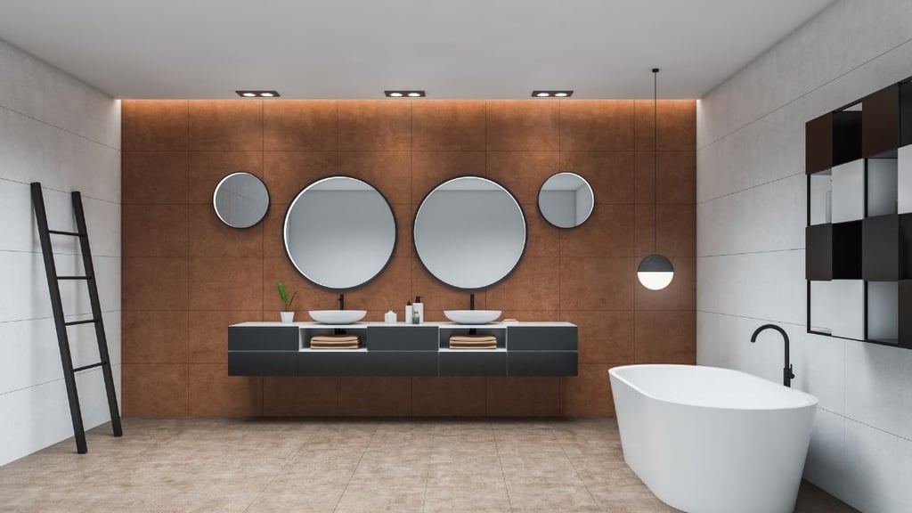Floating Double Bathroom Vanity.