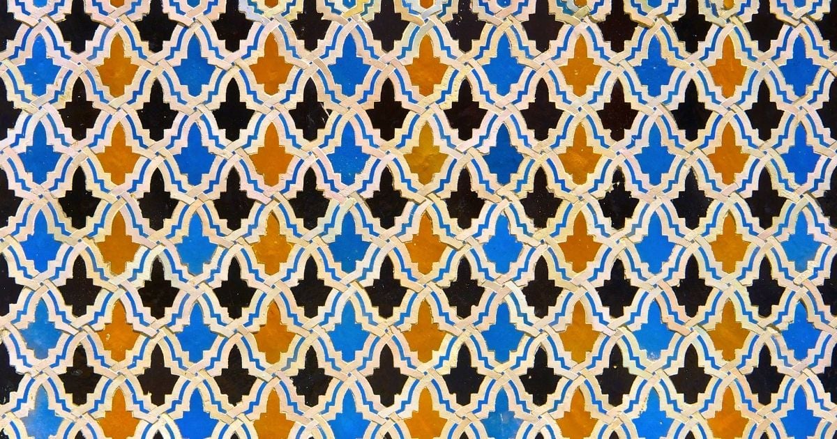 Get creative with patterned tiles in your small shower!
