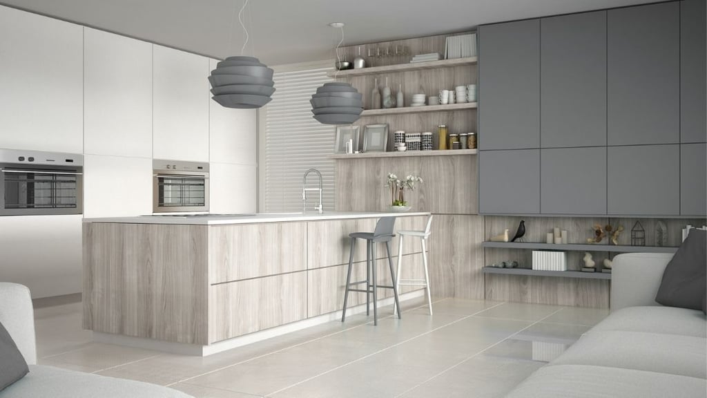 Gray Kitchen Cabinets With Granite