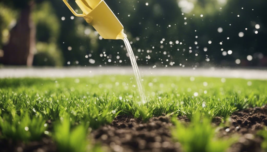 watering new sod lawn