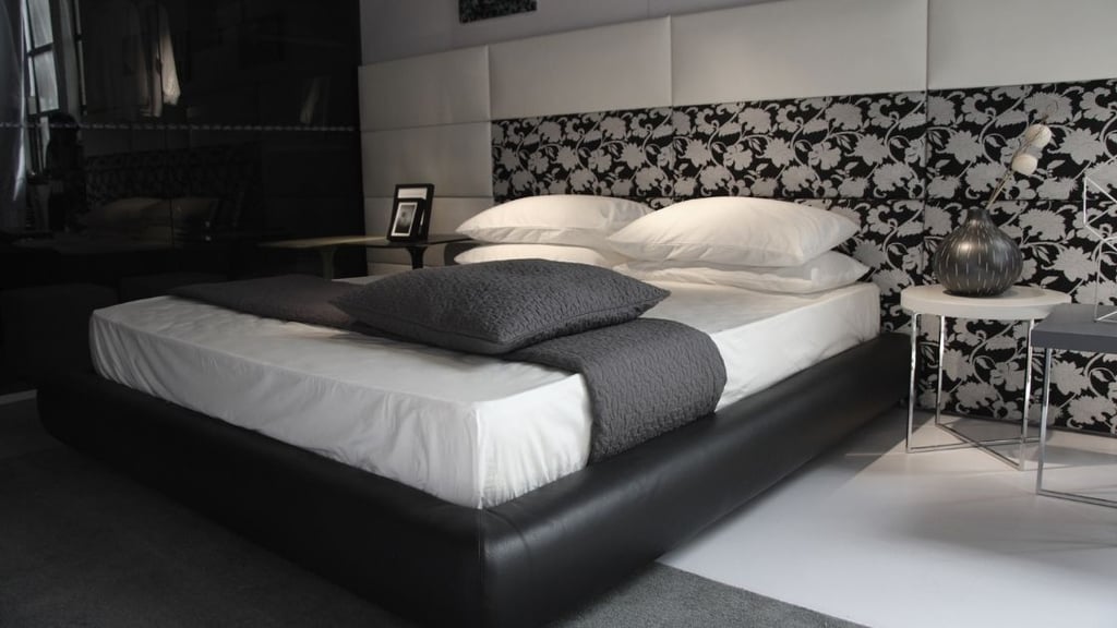 Black and White Patterned Headboard