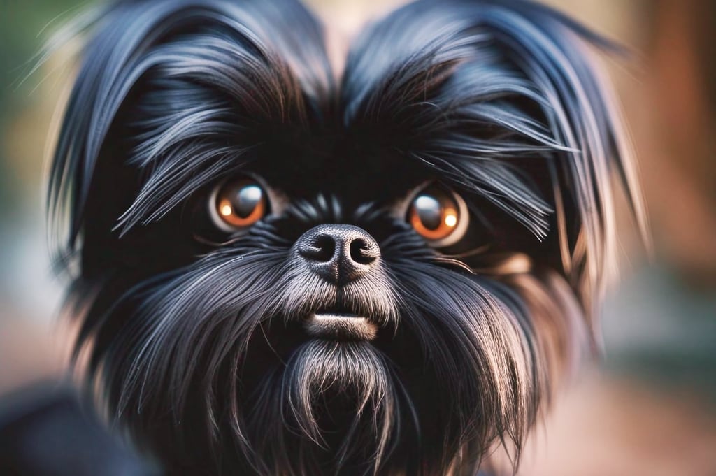 Affenpinschers expressive eyes