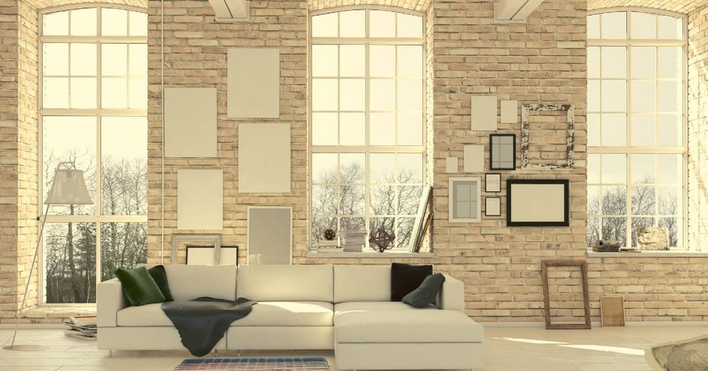 High Ceiling Living Room