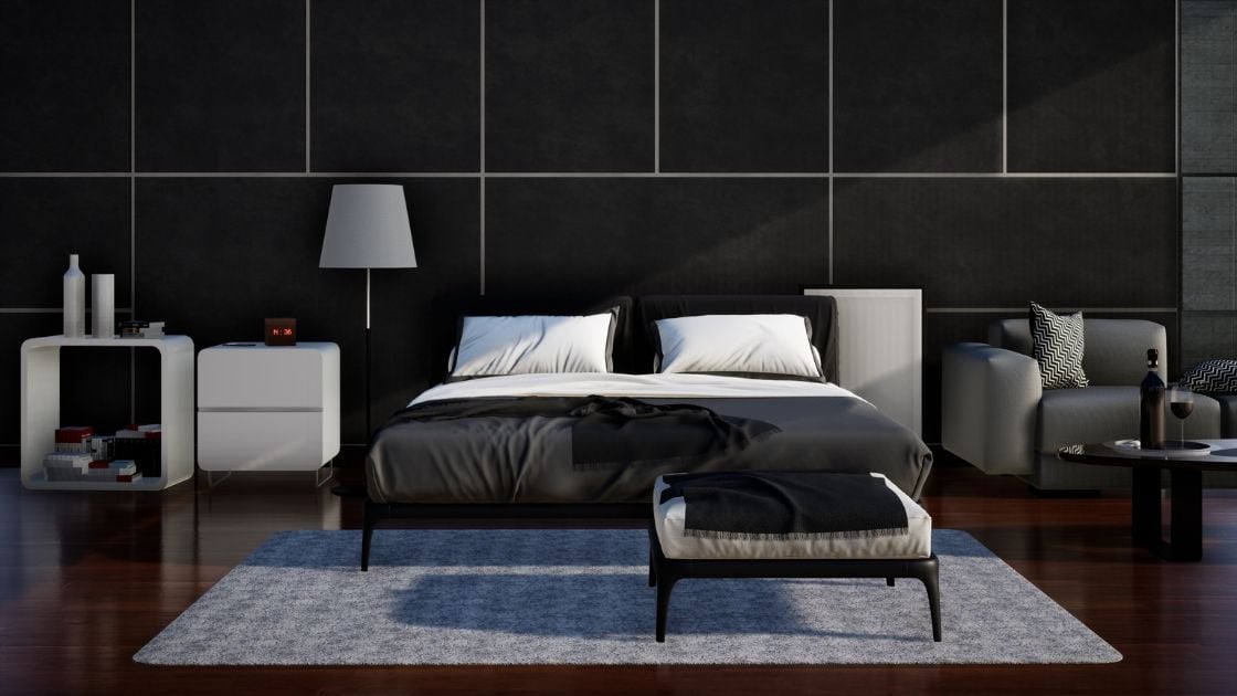 Black Wall Bedroom