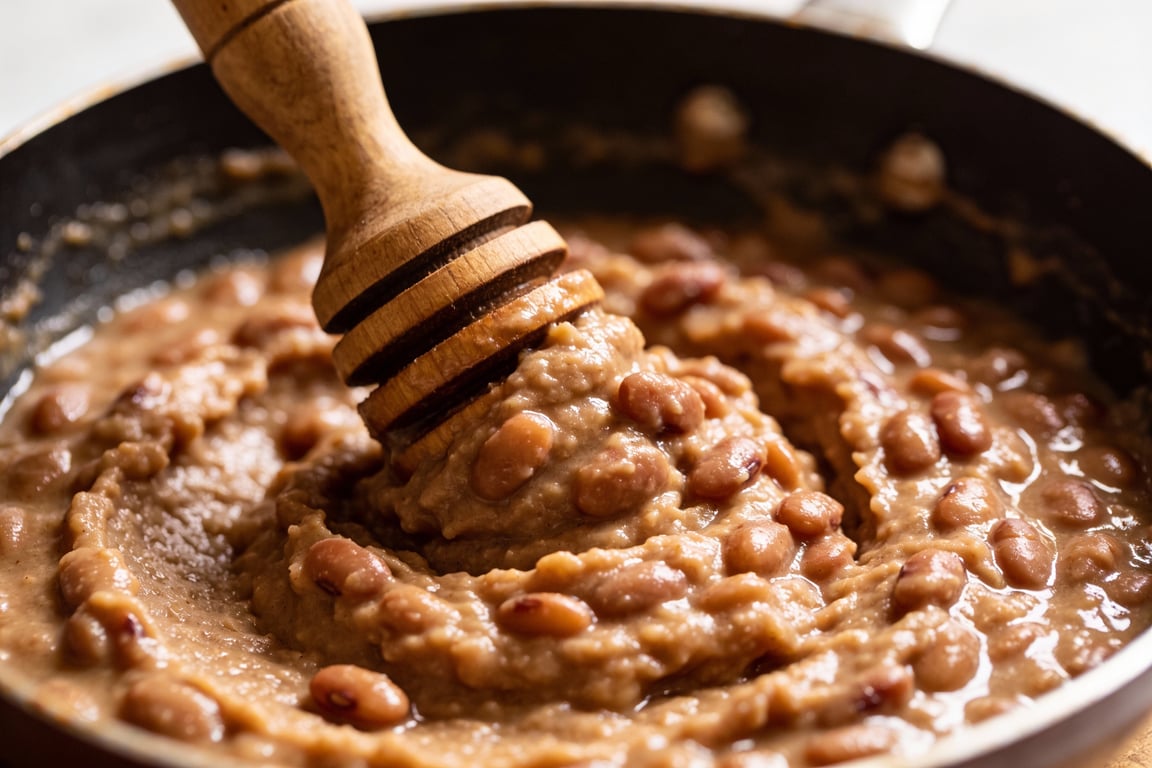 Authentic bean and cheese burritos on a comal