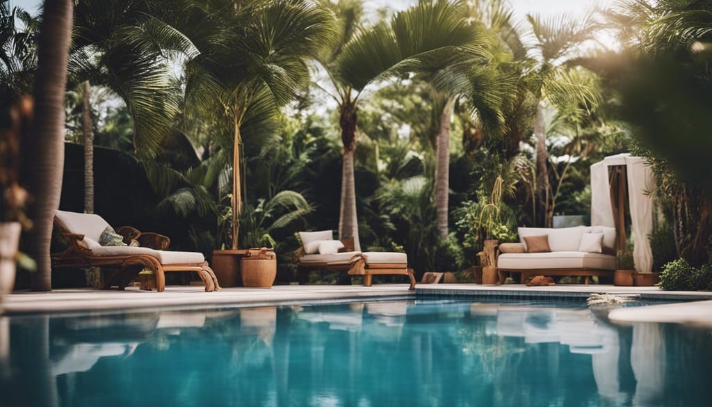 tropical backyard pool design