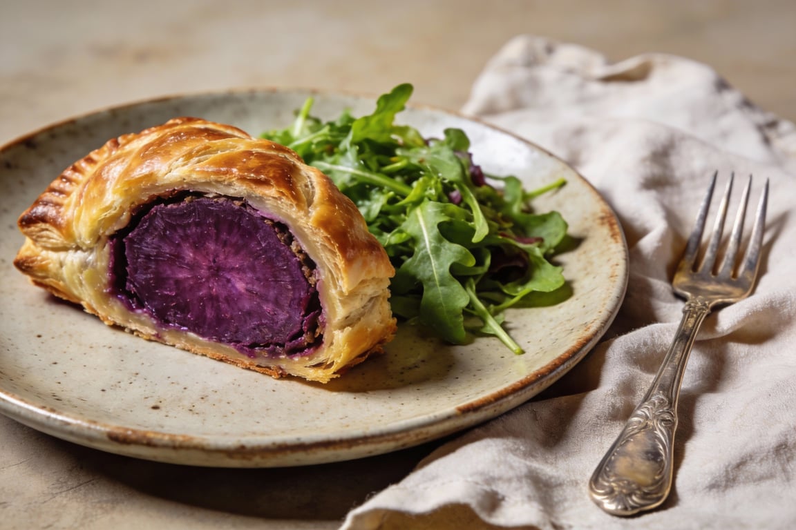 Whole salt roasted beets on a baking tray