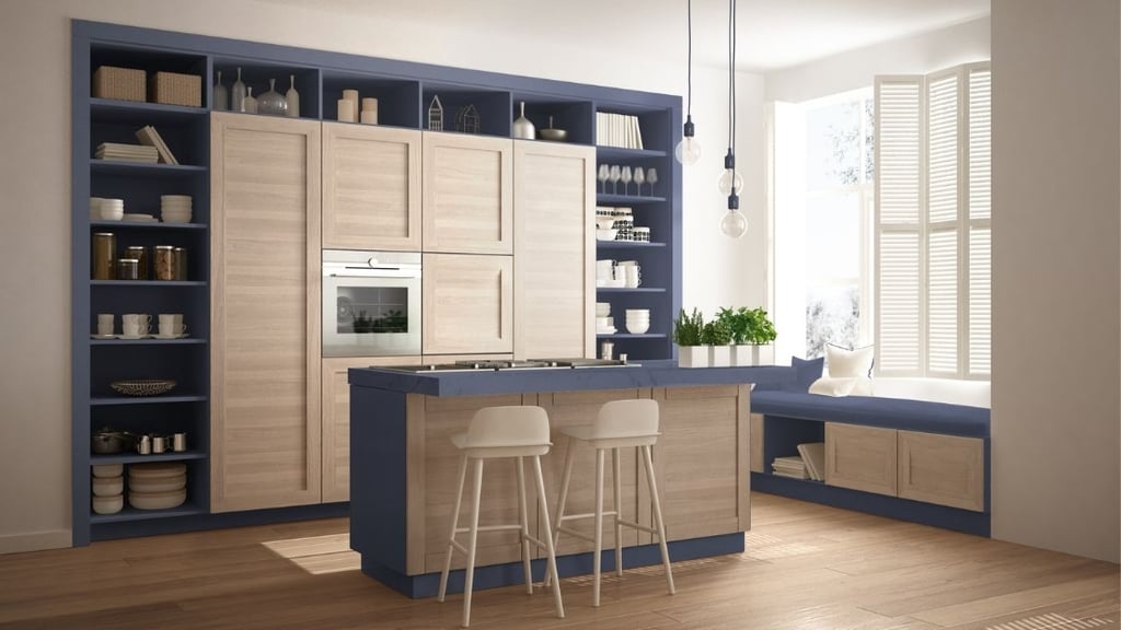 Navy Blue Kitchen Cabinets Farmhouse