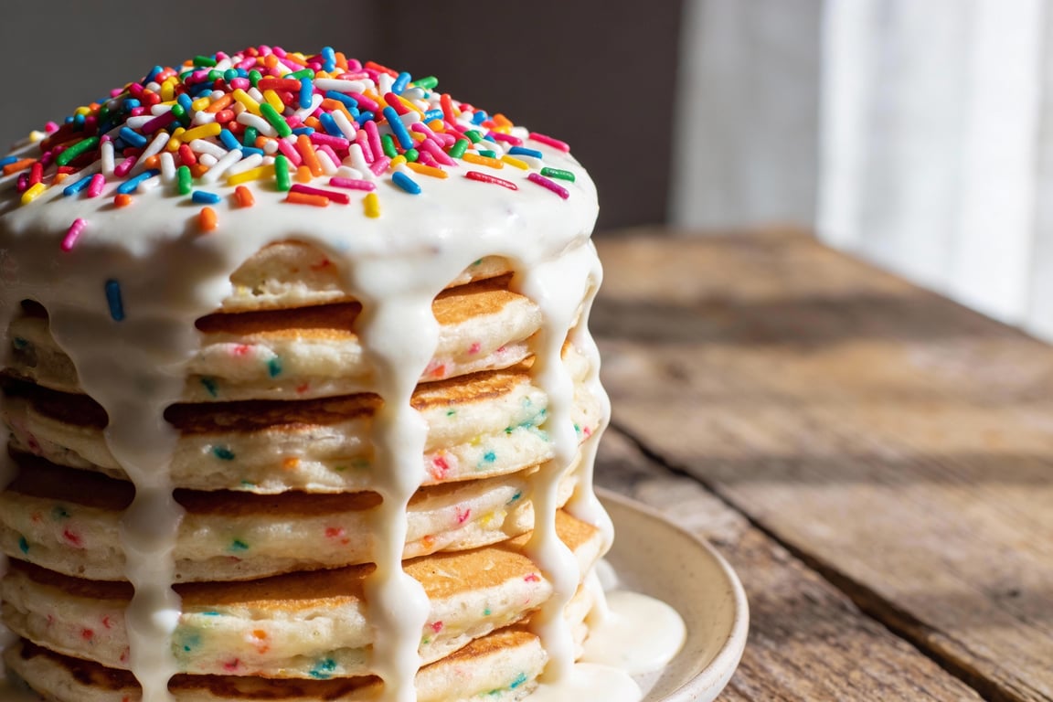 The Ultimate Birthday Cake Funfetti Pancakes