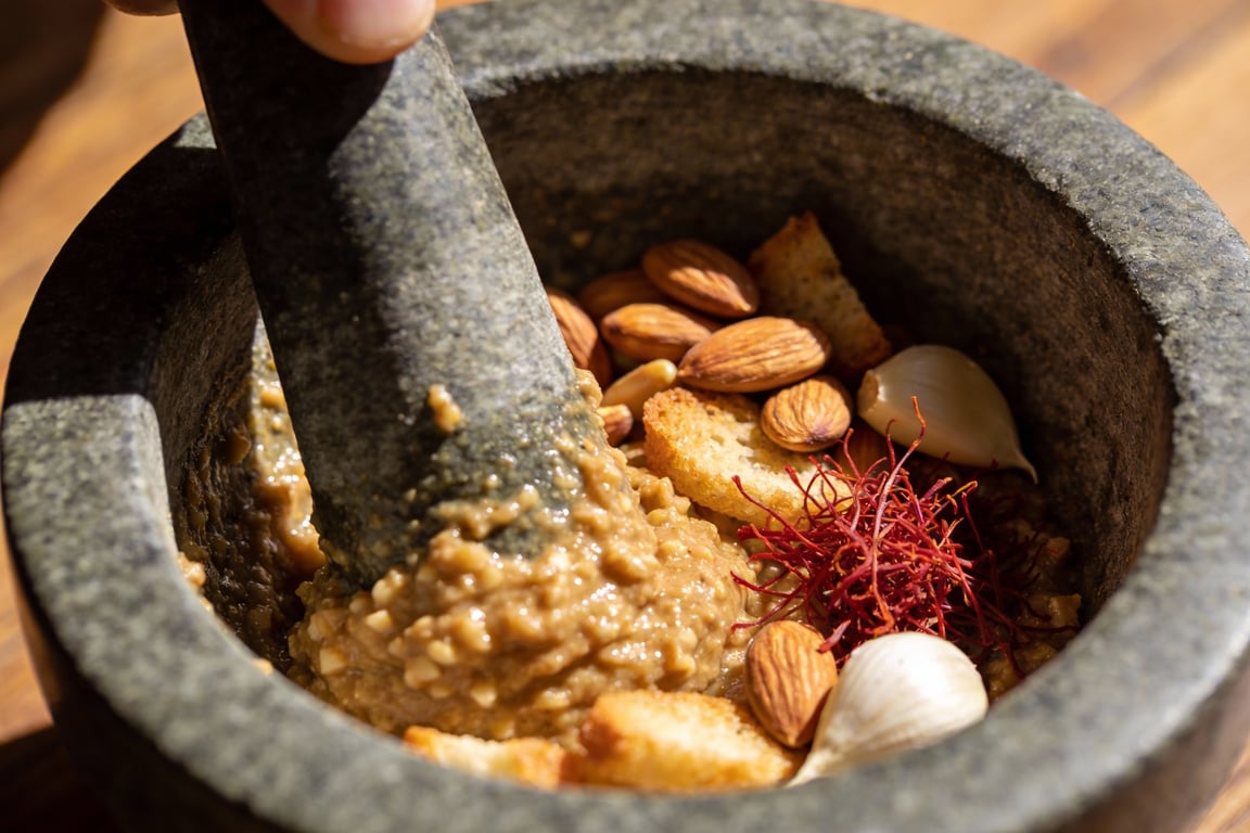 Catalan seafood stew ingredients for Suquet de Peix