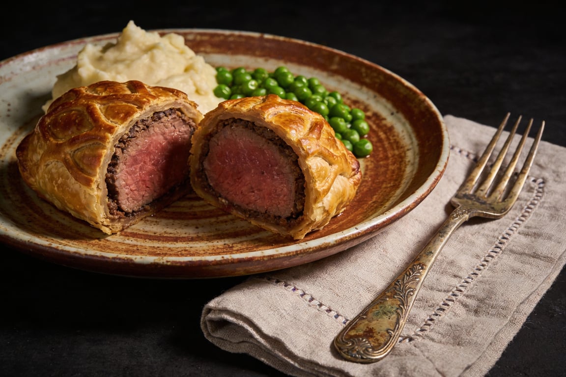 Squeezing mushrooms for a poor man's wellington