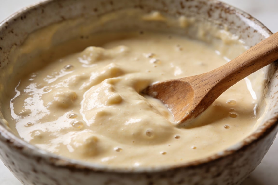 Lumpy batter for a pantry staple pancake recipe