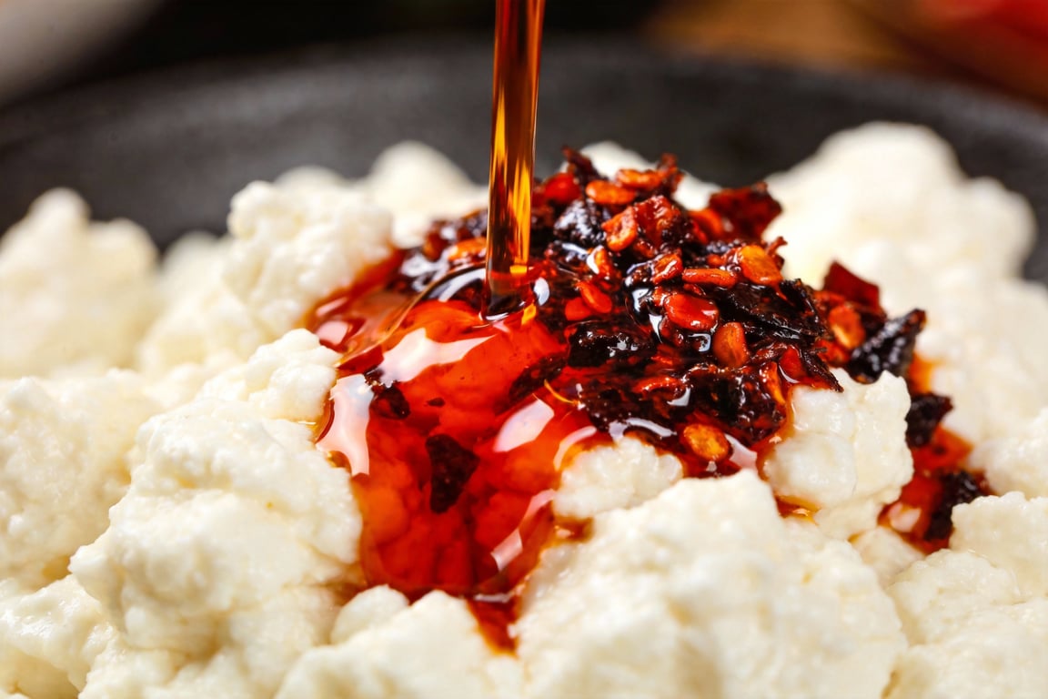 Savory chili crunch cottage cheese bowl ingredients