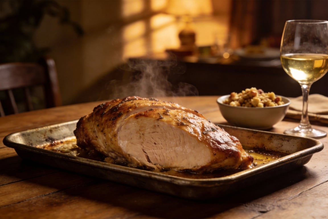 Butter seasoned turkey breast