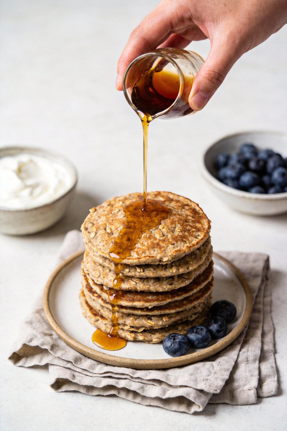 Bulk-Batch Freezer Oatmeal Pancakes