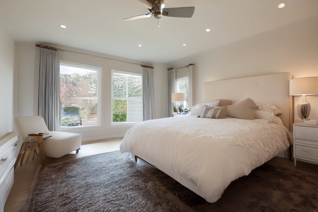 Chair in couples bedroom