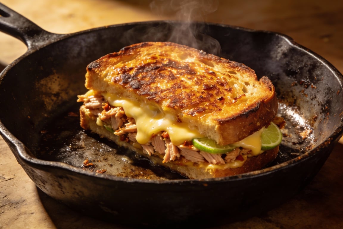Chipotle Tuna Melt with fresh avocado and lime