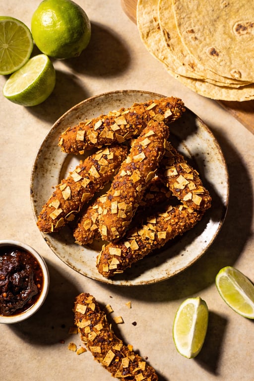 Chipotle & Lime Tortilla-Crusted Tenders (Pollo en Costra de Tortilla)