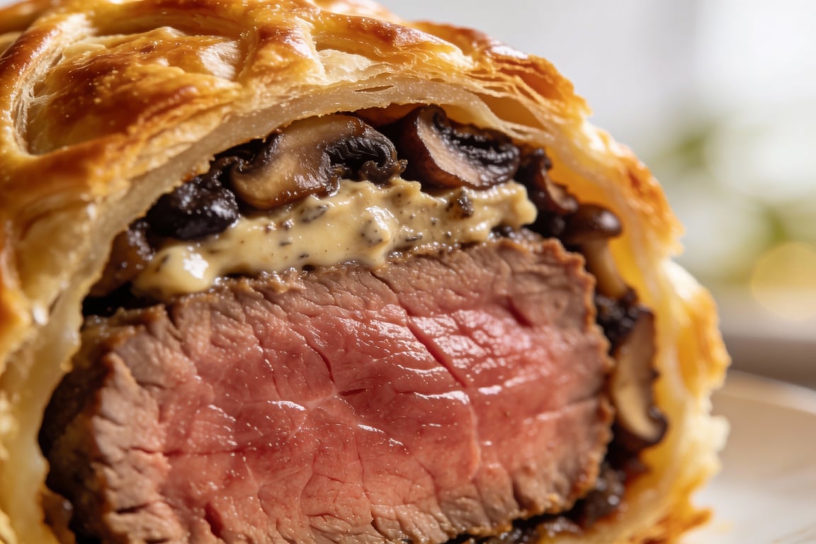 1960s Beef Wellington recipe prep