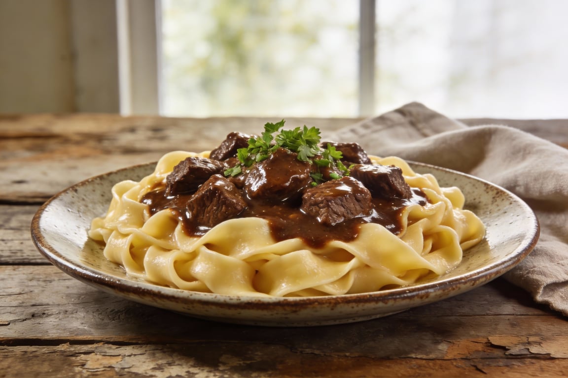 Crockpot Beef Tips and Gravy