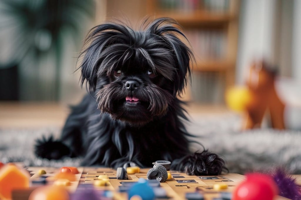 Affenpinschers are energetic dogs