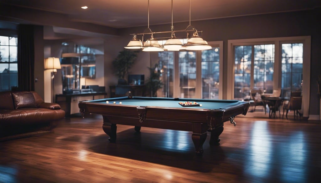 Masculine room with pool table