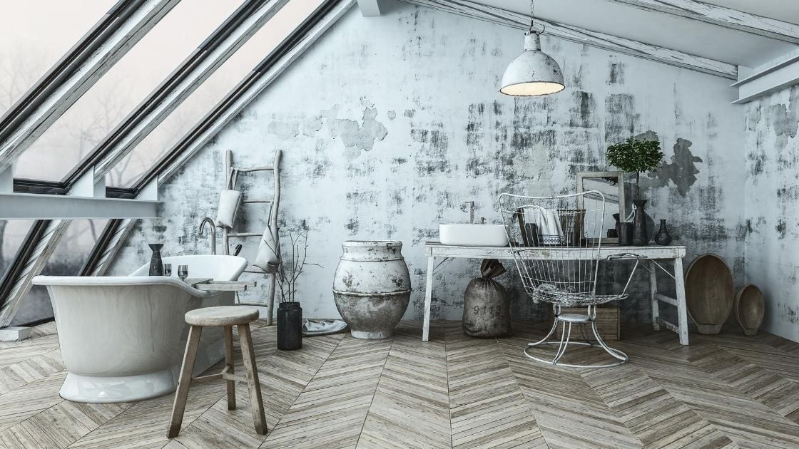 Attic Bathroom Vaulted Ceiling