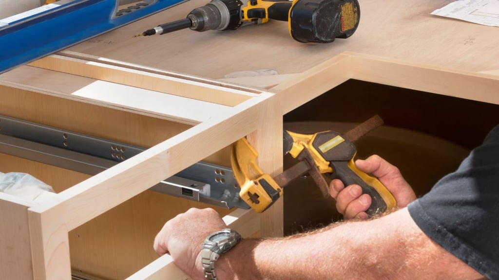 Installing Lower Kitchen Cabinets