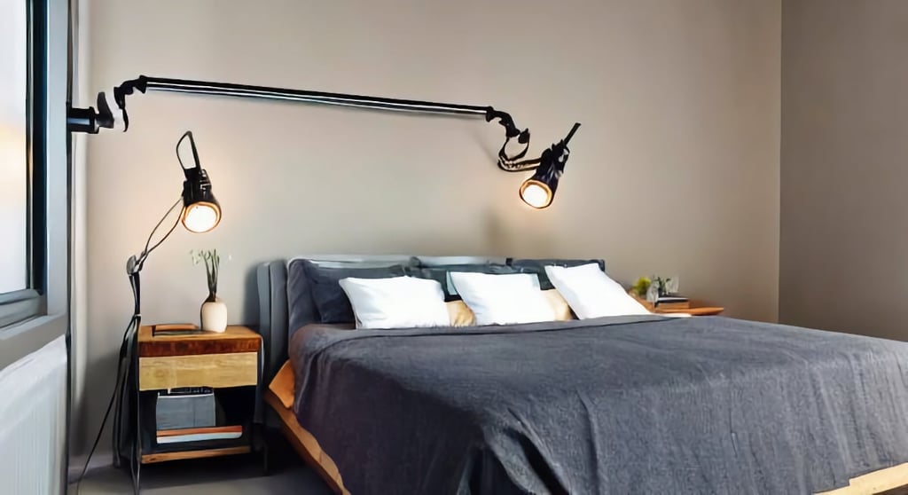 Industrial bedside lamps