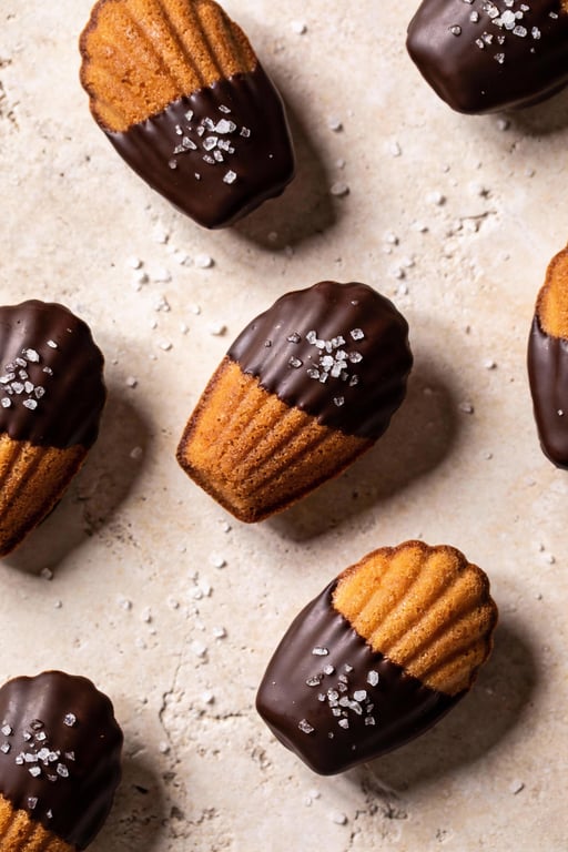 Dark Chocolate & Sea Salt Dipped Madeleines