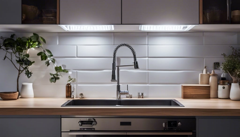 Lights over the kitchen sink