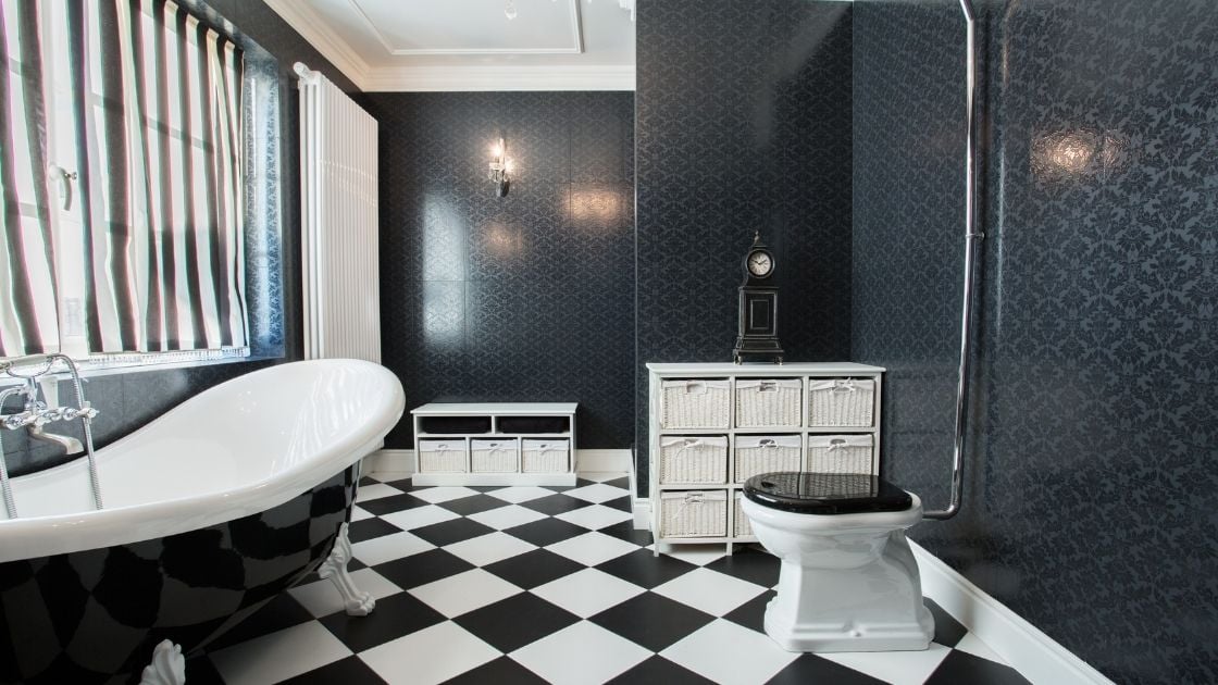 Luxury Black and White Bathroom