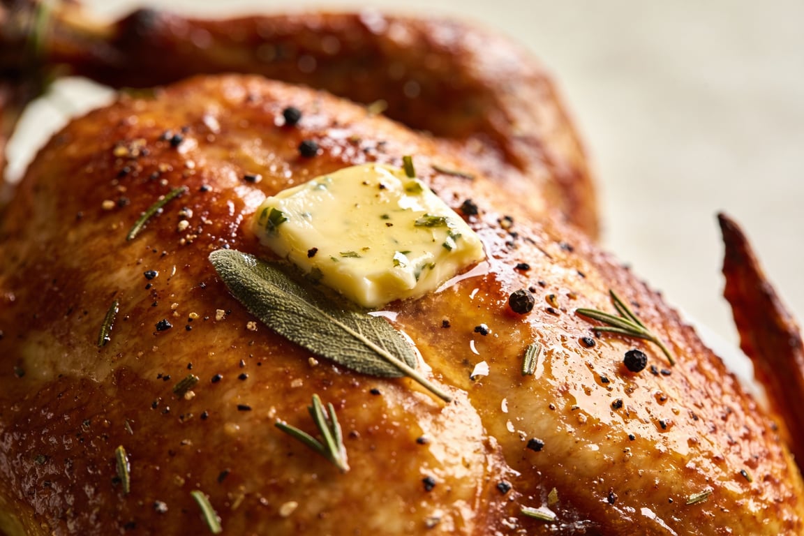 Preparing a Diner-Style Roasted Turkey with sage butter rub